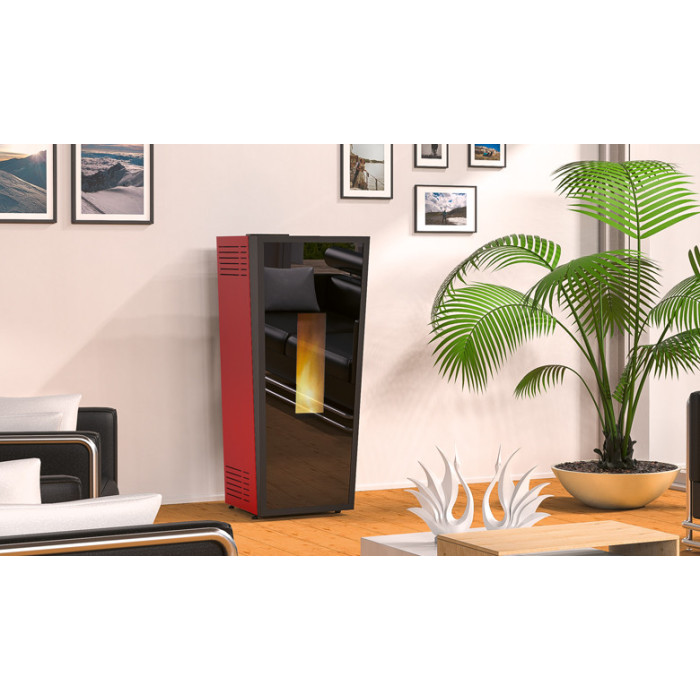Пелетна піч камін  Alfa-Plam  Forma Glass 7,5 кВт