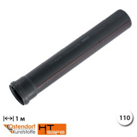 Труба з розтрубом DN 110 1000 mm HTsafeEM 175040